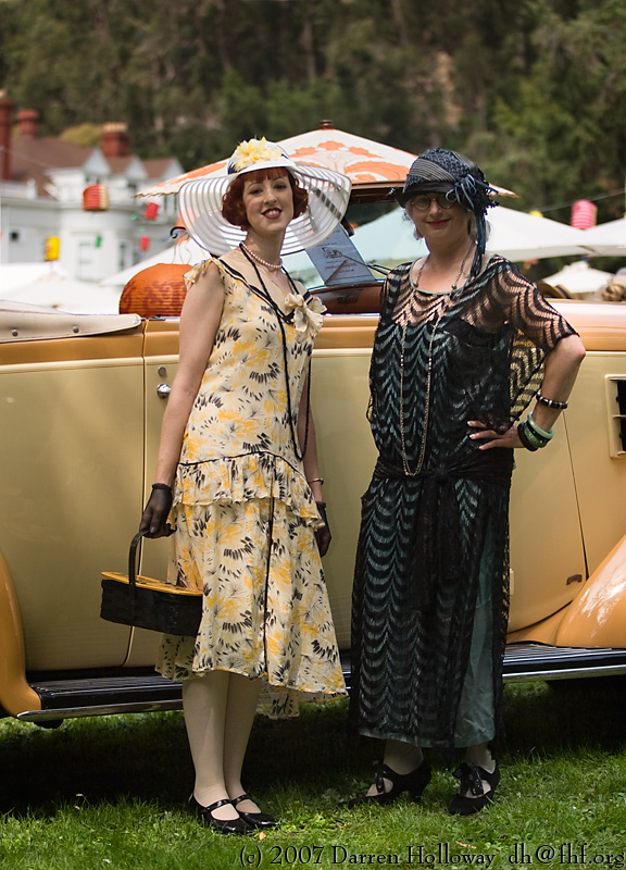 Person dressed in vintage 1930 attire at the Art Deco Society of California Gatsby Afternoon Picnic