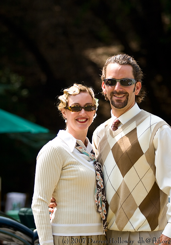 Person dressed in vintage 1930 attire at the Art Deco Society of California Gatsby Afternoon Picnic