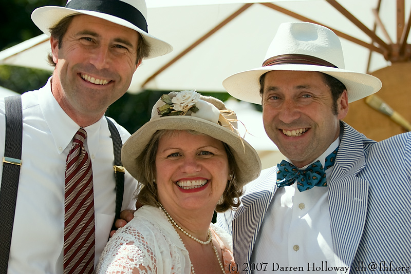 Person dressed in vintage 1930 attire at the Art Deco Society of California Gatsby Afternoon Picnic
