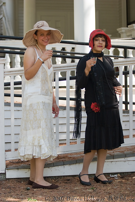 Person dressed in vintage 1930 attire at the Art Deco Society of California Gatsby Afternoon Picnic
