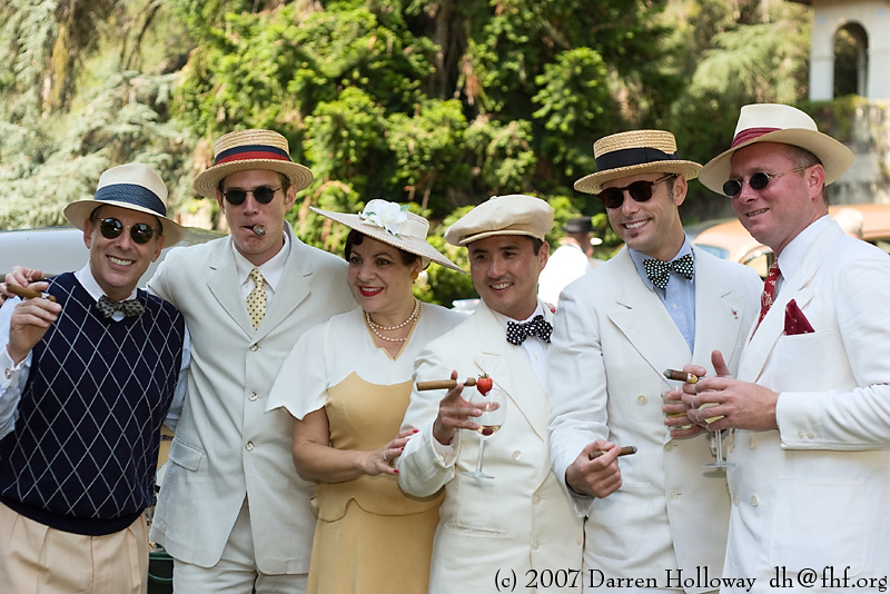 Person dressed in vintage 1930 attire at the Art Deco Society of California Gatsby Afternoon Picnic