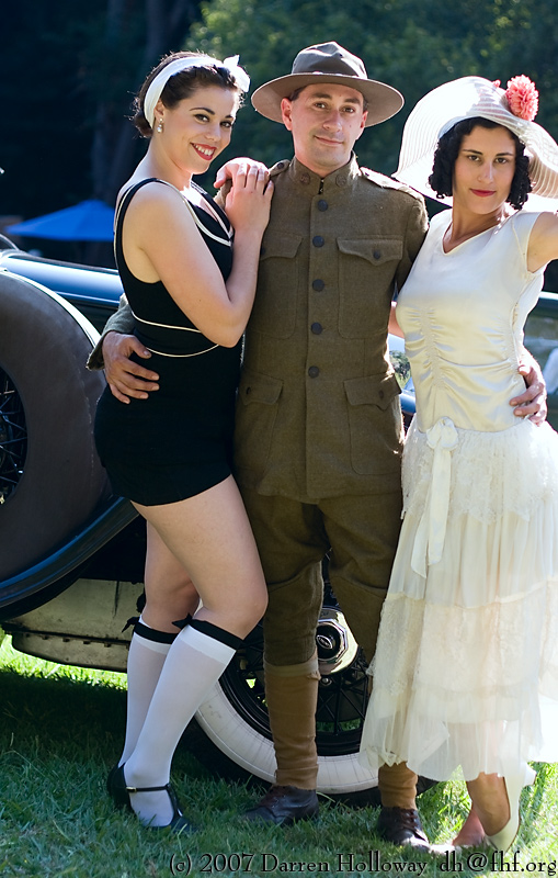 Person dressed in vintage 1930 attire at the Art Deco Society of California Gatsby Afternoon Picnic