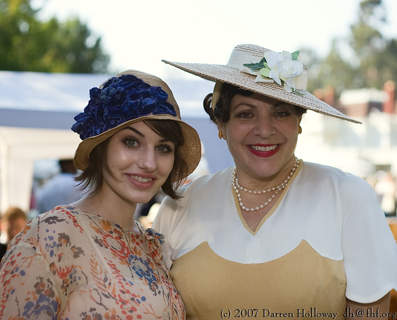 Person dressed in vintage 1930 attire at the Art Deco Society of California Gatsby Afternoon Picnic